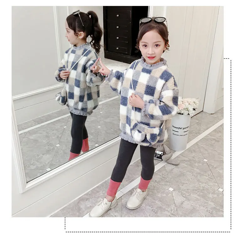 Новинка года; сезон осень-зима; Cuhk; детские шерстяные леггинсы для отдыха; комплект из двух предметов