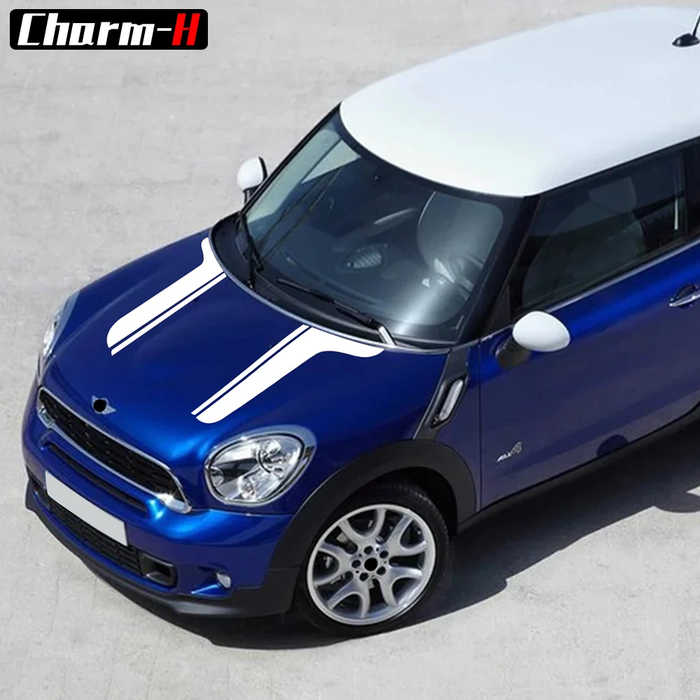 Car Styling Hood Decal Bonnet Stripe Vinyl Stickers for Mini Cooper Countryman Clubman Paceman Coupe R60 R56 R57 F55 F56 F60 R55