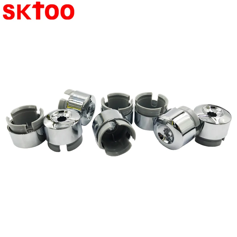 7L6 601 173A 2ZZ 10pcs Chrome Wheel Lug Bolt Nut Cap Cover 7L6601173A for VW Touareg 2004-2010 2011 2012 2013 2014