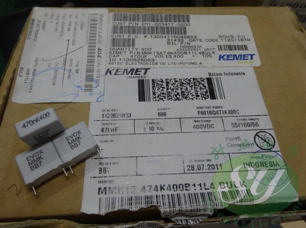 50 шт. EVOX MMK15 0,47 мкФ/400 В 470NFMembrane u47 474 медный контактный емкость 15 мм