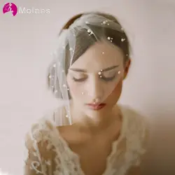 Molans романтическая имитация жемчуга свадебная вуаль для волос мягкая кружевная вуаль невесты для женщин Свадебная вуаль из тюля высокого