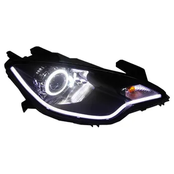 

Headlight assembly for MG 3 mg3 2011-15 LED angel eye turn signal Bi-lens HID bulbs 65W Ballast, left and right