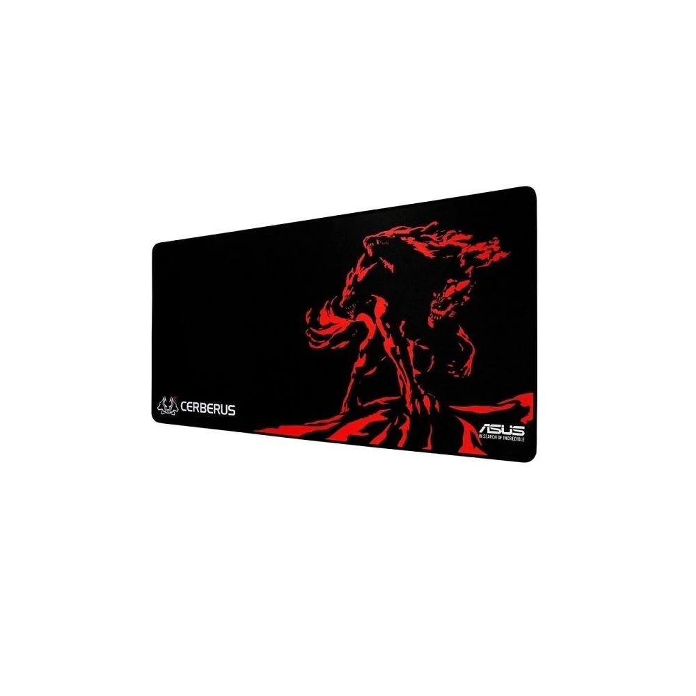 Коврик для мыши ASUS Cerberus Mat XXL, резиновая основа, тканевая поверхность, 900 x 440 x 3 мм, цвет: черный/красный