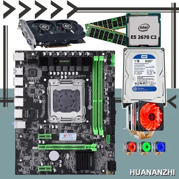 شراءHUANANZHI X79 اللوحة الأم M-ATX وحدة المعالجة المركزية Xeon E5 2670 C2 6 الحرارة برودة RAM 2*8G 1600 RECC 1 تيرا بايت SATA HDD GTX750Ti 2G شراء الكمبيوتر