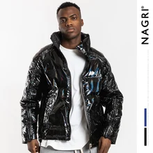 Хит, новинка, хип-хоп парка с капюшоном, цветная Светоотражающая Мужская ветровка, уличная одежда, Harajuku, зимняя стеганая куртка, Двустороннее пальто 3313