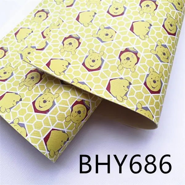1 лист 20*33 см мультфильм лук девушка кожа viny ткань BHY686 - Цвет: BHY686