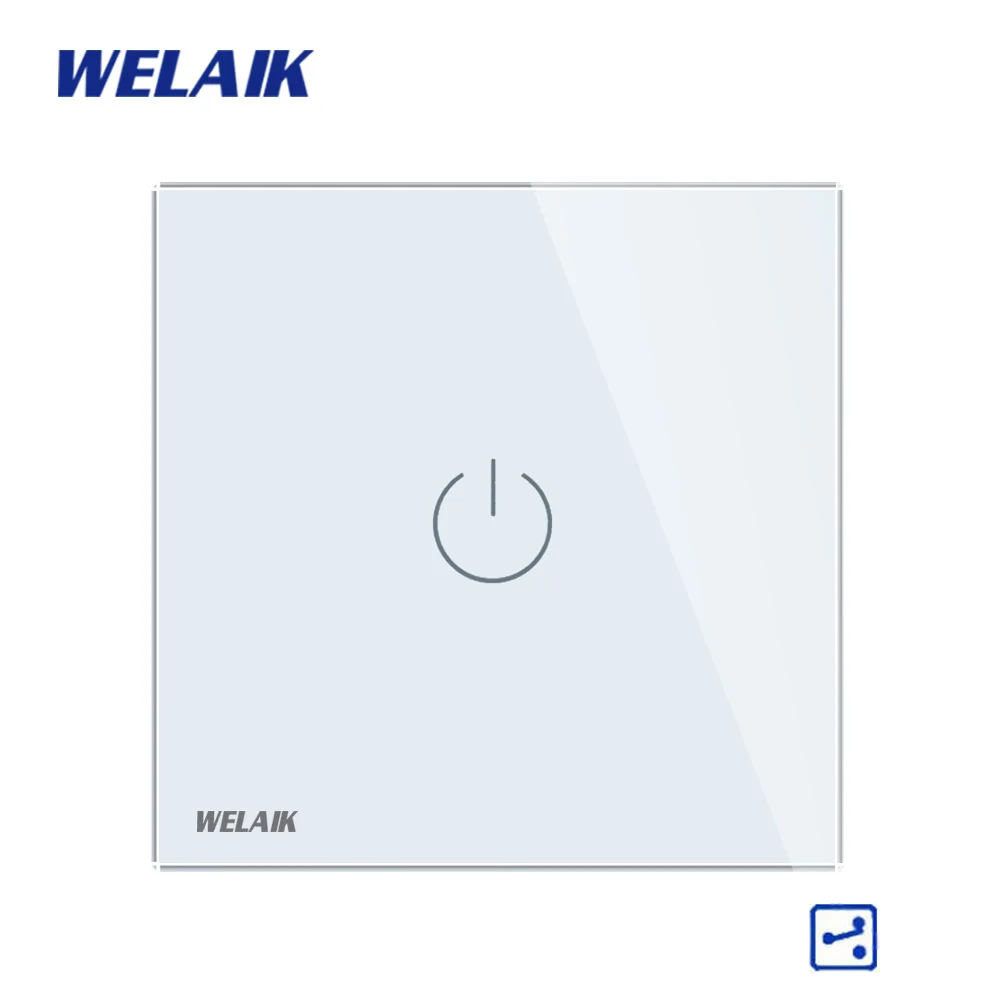  WELAIK EU 1gang2way Stairs Touch-Switch Crystal-Glass-Panel-Switch-Wall-Switch Smart-Intelligent Li - 32770775614