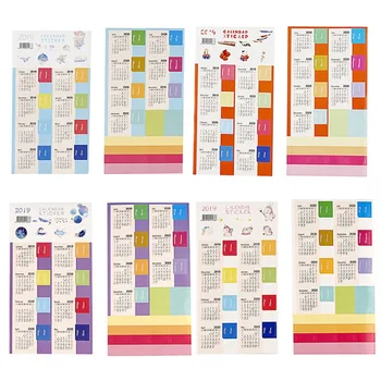 

2Pc 2020 Year Mini Calendar Stationery Index Decorative Stickers Label Calendar Sticker DIY Work Schedule Calendar