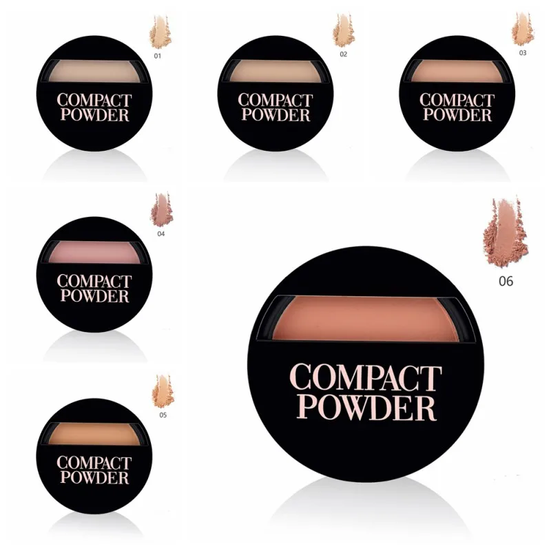 Single Color Pressed Powder Cover Flaws Hide Pores Waterproof Oil-control Face Powder makeup setting powder brighten skin colour