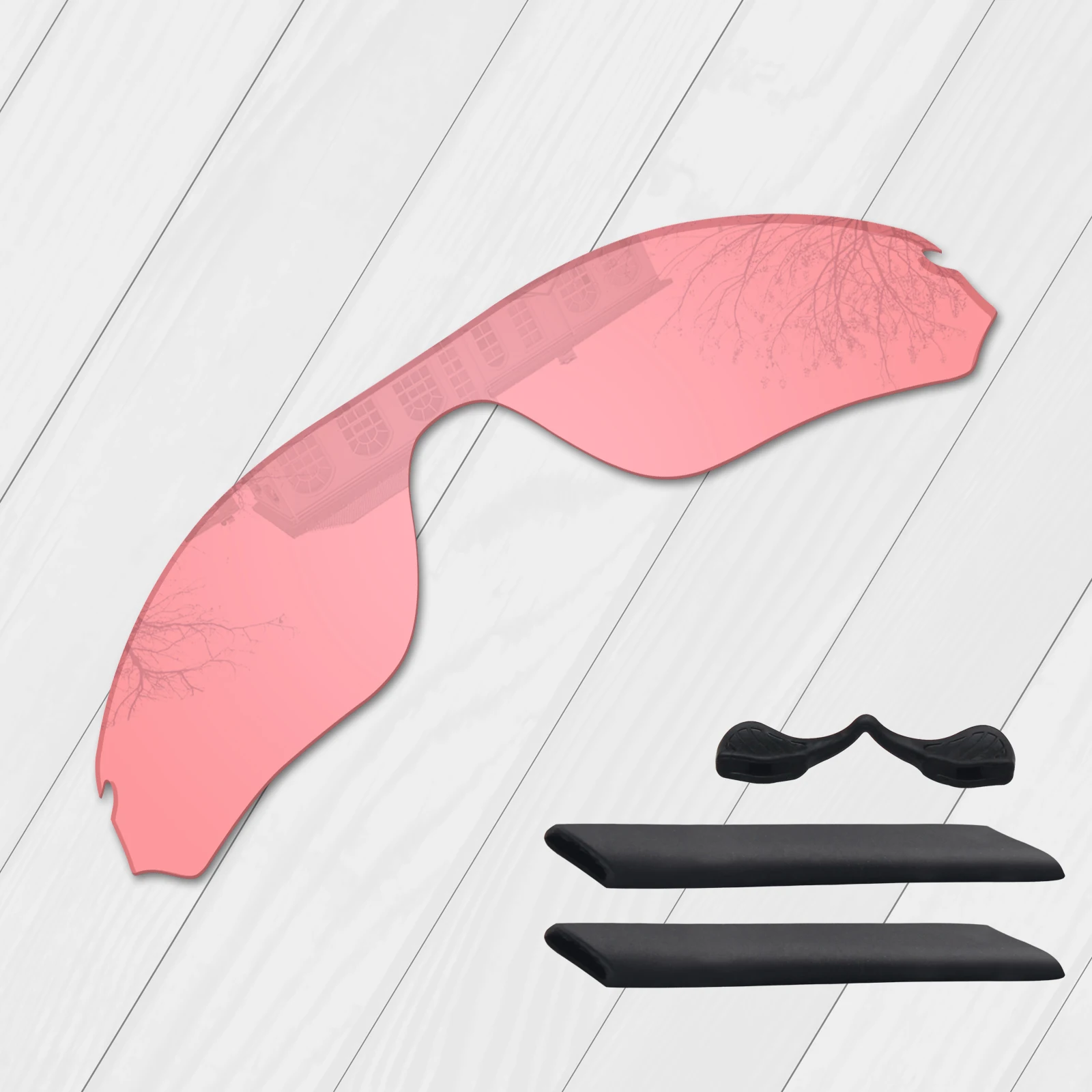 HD Pink E.O.S поляризованные улучшенная замена линз и Носовые фиксирующие накладки носки с ушками для высококачественные солнцезащитные очки Oakley Radarlock, края OO9183 солнцезащитные очки-множественный выбор - Цвет линз: HD Pink