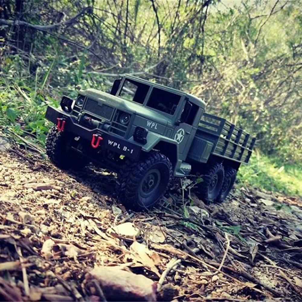 WPL 1/16 военный Радиоуправляемый грузовик электрический автомобиль 6WD внедорожник