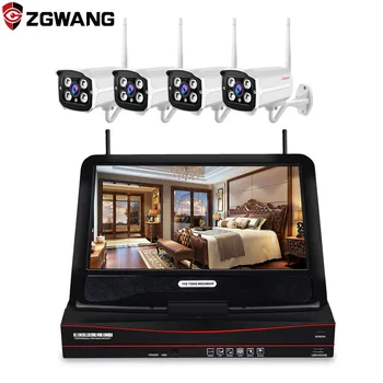 

Wireless Security Camera System NVR With Screen Security Kit 4CH 1080P HD CCTV Outdoor Camera P2P Video Surveillance Monitor Set