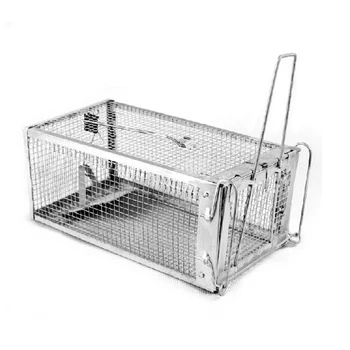

Reusable Pest Control Metal Cage Home Office Warehouse Garage Shed Rodent Zinc Alloy Catch Cage Single door type trap cage