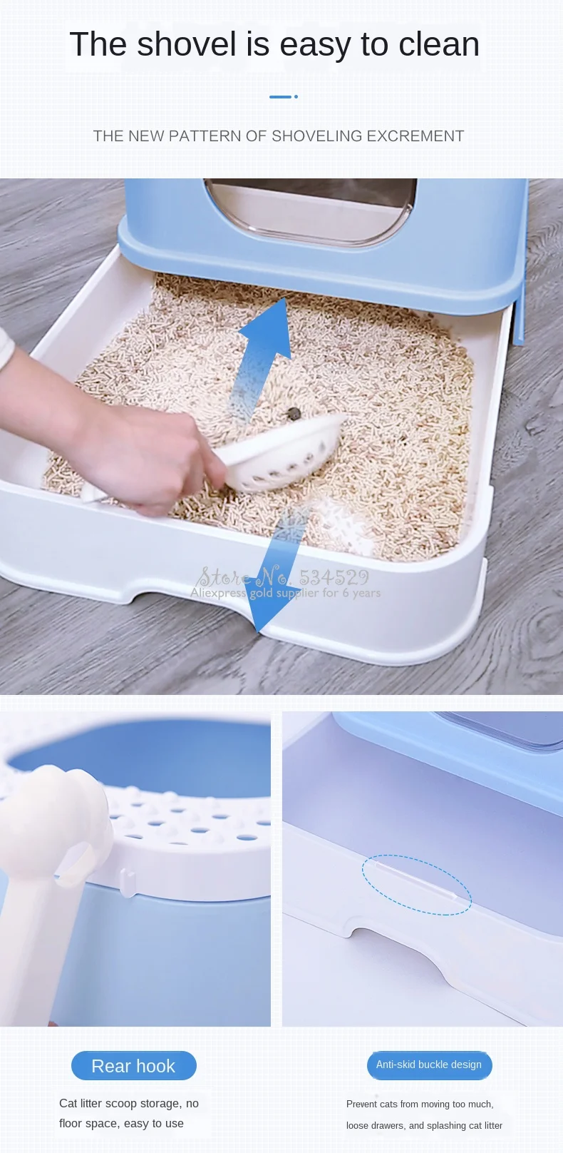 Cheap Fully Enclosed Cat Litter Box Large Anti-spatter Drawer Top Into Cat Toilet Deodorization Cat Supplies Cheap Fully Enclosed Cat Litter Box Large Anti-spatter Drawer Top Into Cat Toilet Deodorization Cat Supplies