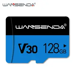 WANSENDA Micro SD карта памяти MicroSD TF карта класс 10 16 ГБ 32 ГБ 64 Гб 128 Гб Transflash 4 к карта с бесплатным адаптером