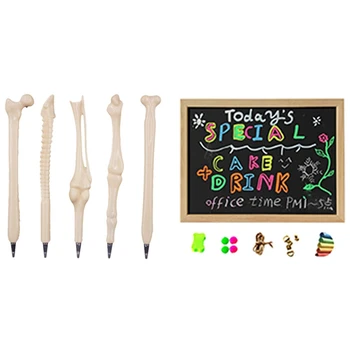 

100 Pcs Wholesale Bone Pen Ball Pens Toy Ballpoint Pen & 1set Dry Erase Black Board 16 x 12 Inch netic Blackboard
