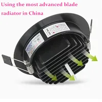 Dimmable LED COB Spotlight Ceiling Lamp AC85-265V 5w7w9w12w15w18w Aluminum Recessed Downlight Round Panel Light Indoor Lighting - Image 2