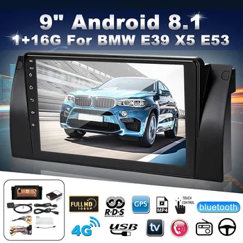 

1 din 9" Android 8.1 Car Multimedia Player Radio Stereo DVD Player Touch Screen GPS bluetooth Wifi USB for BMW E39 E53 X5 M5