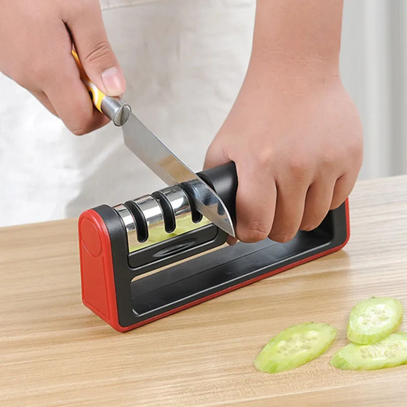 Three sided knife sharpener deals