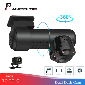 

AMPrime Car DVR APP & English Russian Voice Control 1080P HD IR Night Vision Car Camera Recorder WiFi Dash Cam
