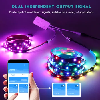 

5M 10M Bluetooth Dream Color LED Strip Light ws2811 individually Addressable Smart RGB Led Strip Music Sync Controller Adapter