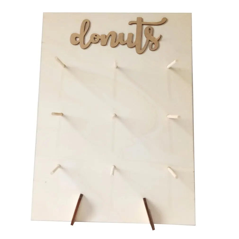 Wooden Donut Wall Stand Donut Party Decoration Doughnut Holder Bride Wedding Party Decor Birthday Party Supplies Baby Shower