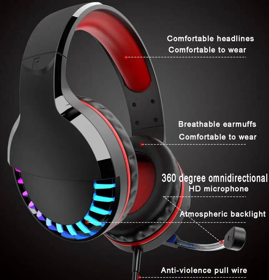 Yfashion Игровые наушники M18 3 5 мм + USB стереонаушники гарнитура с микрофоном для