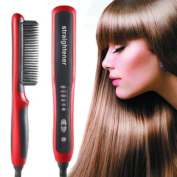 

Professional Hair Straightener Portable Men Beard Brush Straightener Beard Straightening Comb Heated Brushes Hair Straightener