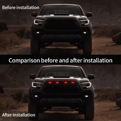 Conjuntos de montagem de grade led para 2016 up toyota tacoma com grelhador trd pro apenas, iluminação de grade dianteira