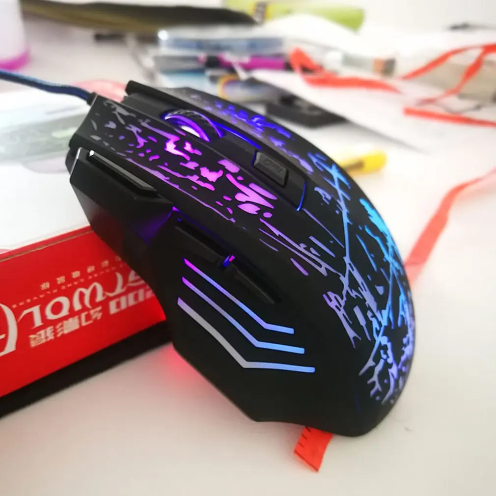 5500 dpi игровая мышь 7 светодиодный проводной USB оптическая для Pro Gamer est|Мыши| |