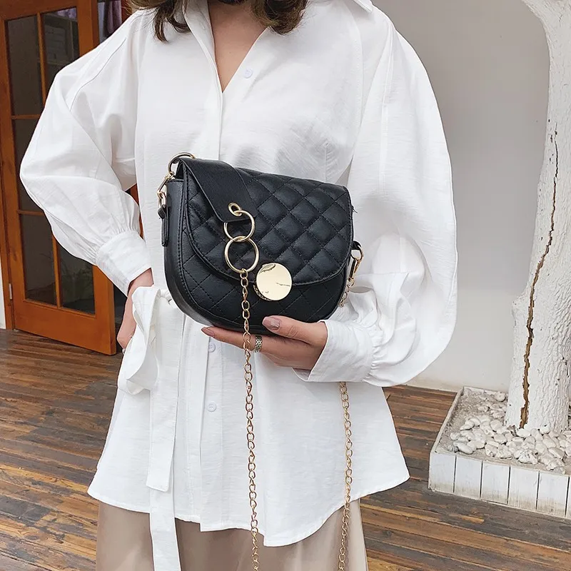 

Bag Women's 2019 New Style Spring And Summer Graceful Rhombus lian tiao wang Red INS Versatile Messenger Bag