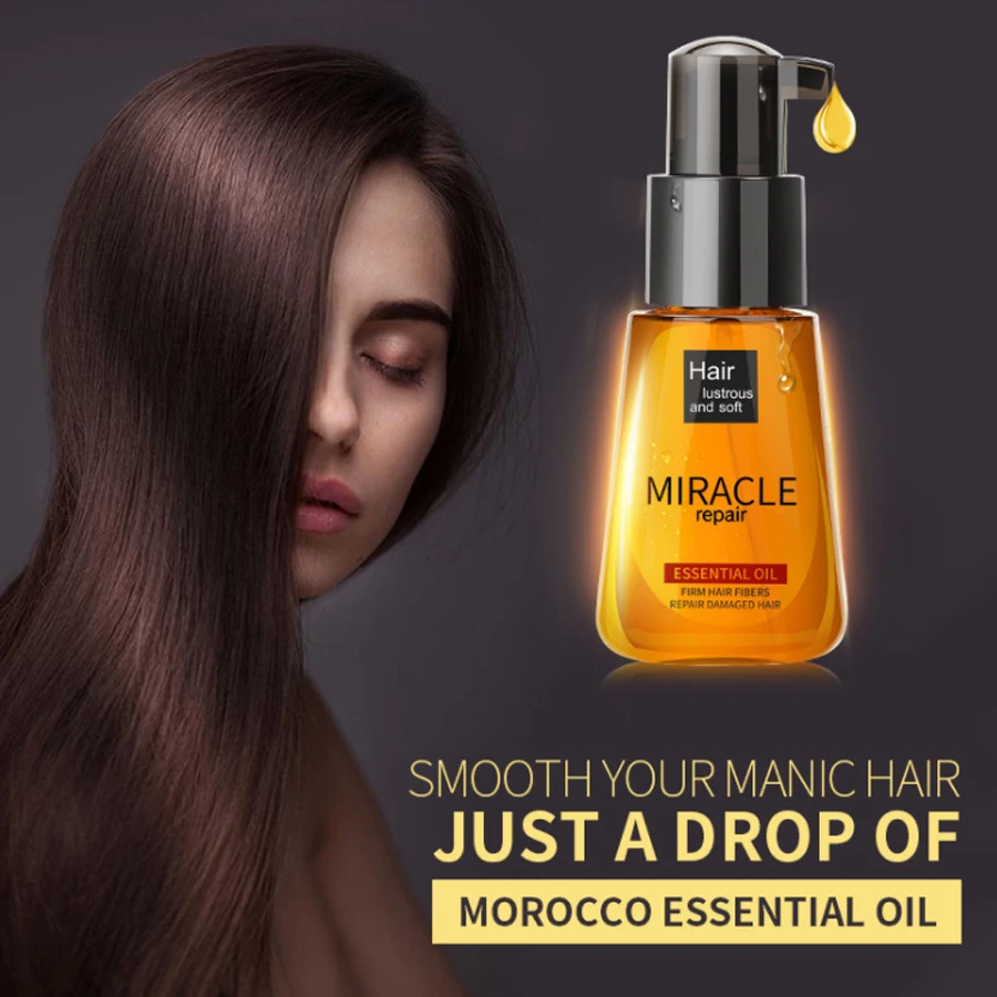 LAIKOU 70ml Hot Moroccan Pure Argan Oil Hair Essential Oil Increase the Gloss Repair Dry Hair Types hair Mask Keratin Mira