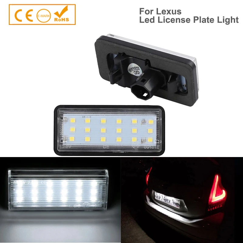 

2pcs Error Free For Lexus LX470 GX470 Toyota Land Cruiser 120 Prado Land Cruiser 200 Car LED Number License Plate Light Kit