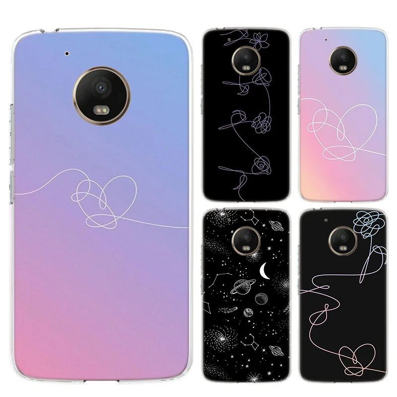 Мужской мягкий силиконовый чехол love yourself kpop для Motorola Moto G8 G7 Power G6 G5 G5S E4 E5 Plus G4 Play Back