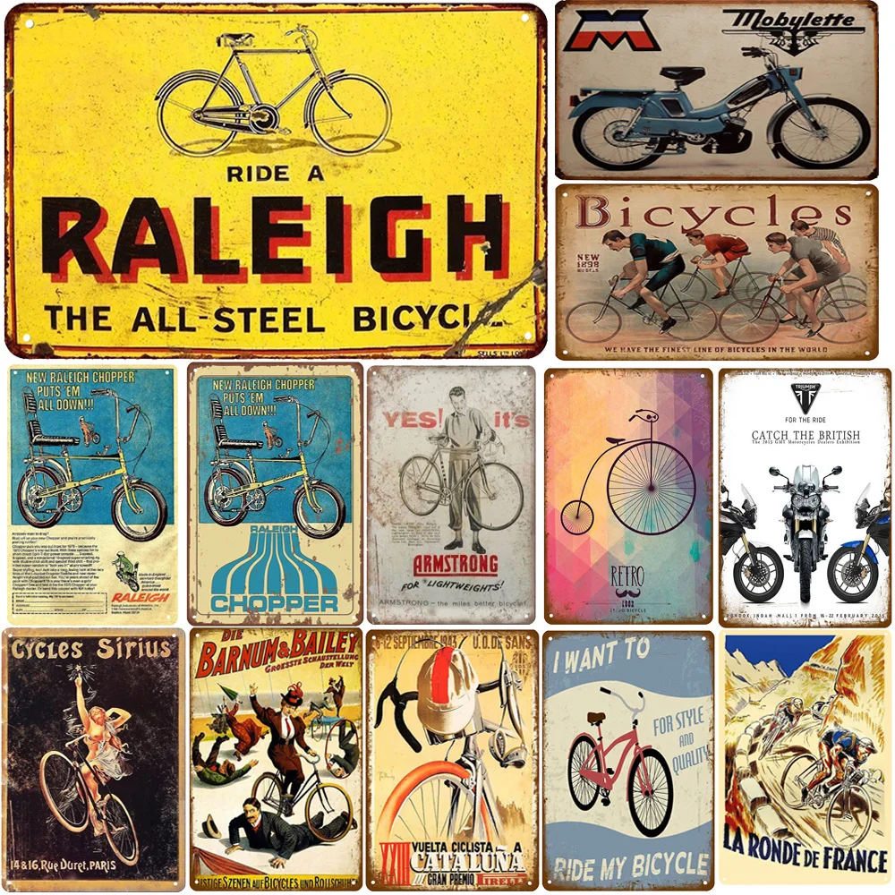 Жестяной винтажный велосипедный знак металлическая пластина для поездок на