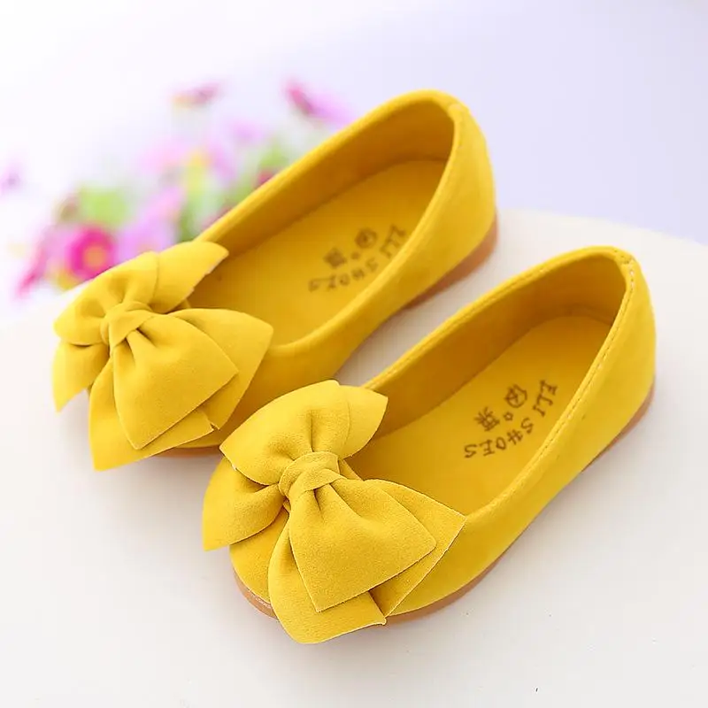 Обувь для девочек кожаная детское платье на свадьбу платье принцессы школьная обувь Для детей, на лето платье-пачка с бантом черные Студенческие сандалии в Корейском стиле; Модная одежда - Цвет: Yellow