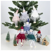 Новинка, Креативные украшения для рождественской елки, милый шерстяной ангел, кукла, подвеска, украшение для дома, подвеска