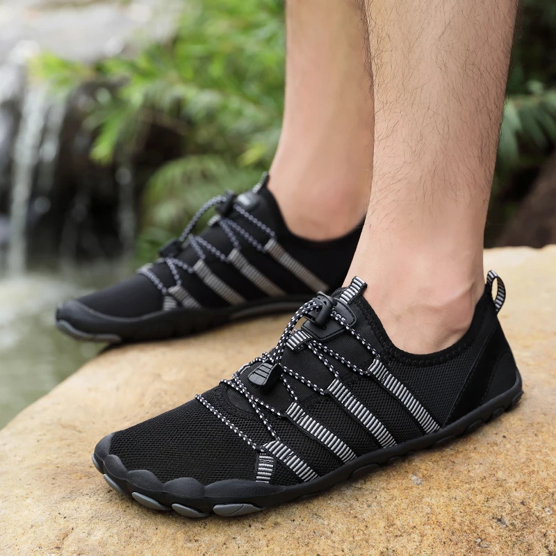 Green Water Shoes For Men Aqua Upstream Shoes New Breathable Mesh Beach Sandals Summer Sport Shoes Women Swimming Shoes Slippers 4