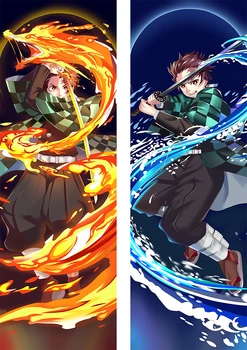 

2020 June Update Anime Kimetsu no Yaiba Pillowcase Cool Boy Demon Slayer Hugging Body Pillow Cover Case 2 Way Throw Pillow case