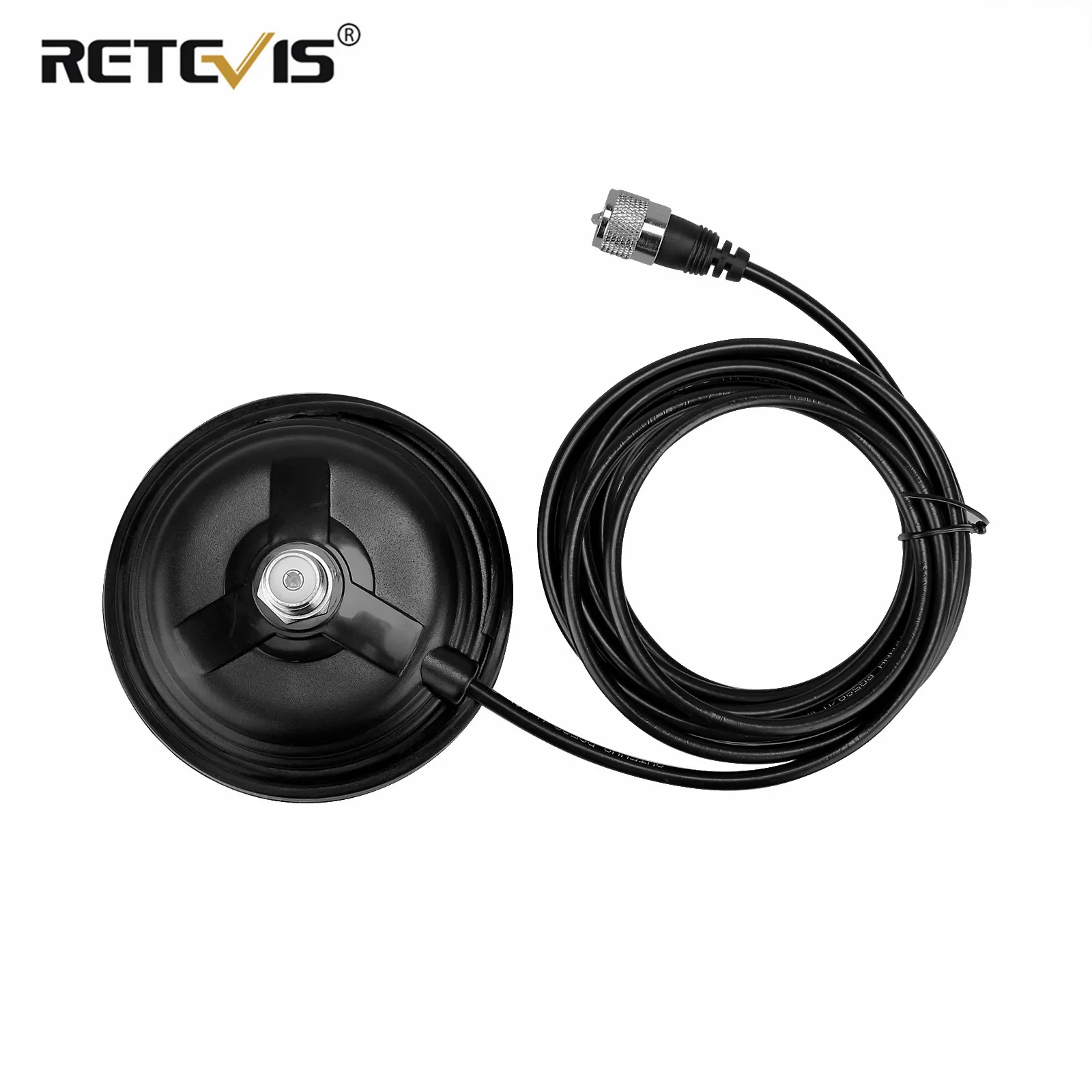 Retevis CA35 Magnetic Roof Mount Base SL16-K with 4m Coaxial Cable SL16-J PL-259/SO-239 UHF Mobile Car Antenna Radio Accessories