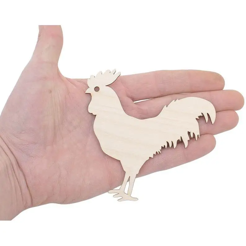 

Wooden Rooster Shape (10cm) Wood Cock Craft Embellishments Decoration Gift Decoupage Card Making 0793