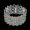Fashion Multiple Rows Crystal Adjustable Bracelet Bangle for Women Gold Silver Color Wedding Bracelets & Bangles Jewelry Gift ► Photo 2/6