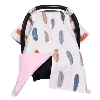 

2 in 1 Carseat Canopy and Nursing Cover Up with Peekaboo Opening,Large Infant Car Seat Canopy for Girl, Best Baby Shower Gift fo