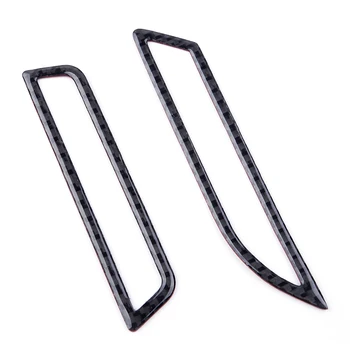 

2pcs Carbon Fiber Front Console Upper Side Air Vent Outlet Cover Trim Frame Fit For VW Golf 7 2013 2014 2015 2016 2017