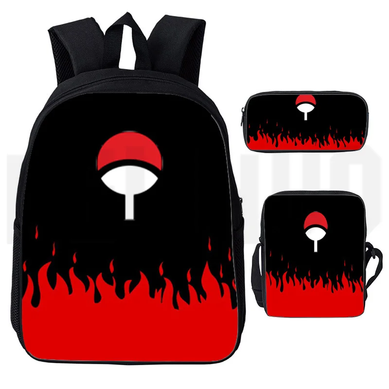 Mochila Аниме Наруто рюкзак для мужчин Akatsuki Itachi Sharingan Lunchbag ручка чехол 3D принт