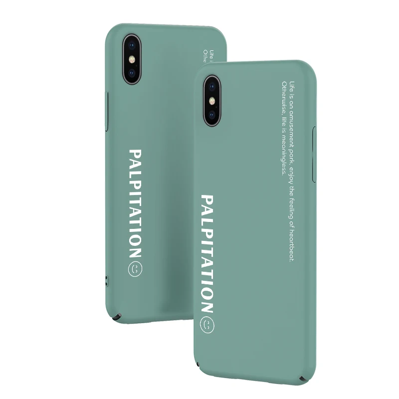 

Case For iPhone XS Max Ultra-thin for iPhone X XR Matte Hard Back Cases for Iphone XS Simple Stylish letters Cover Coque