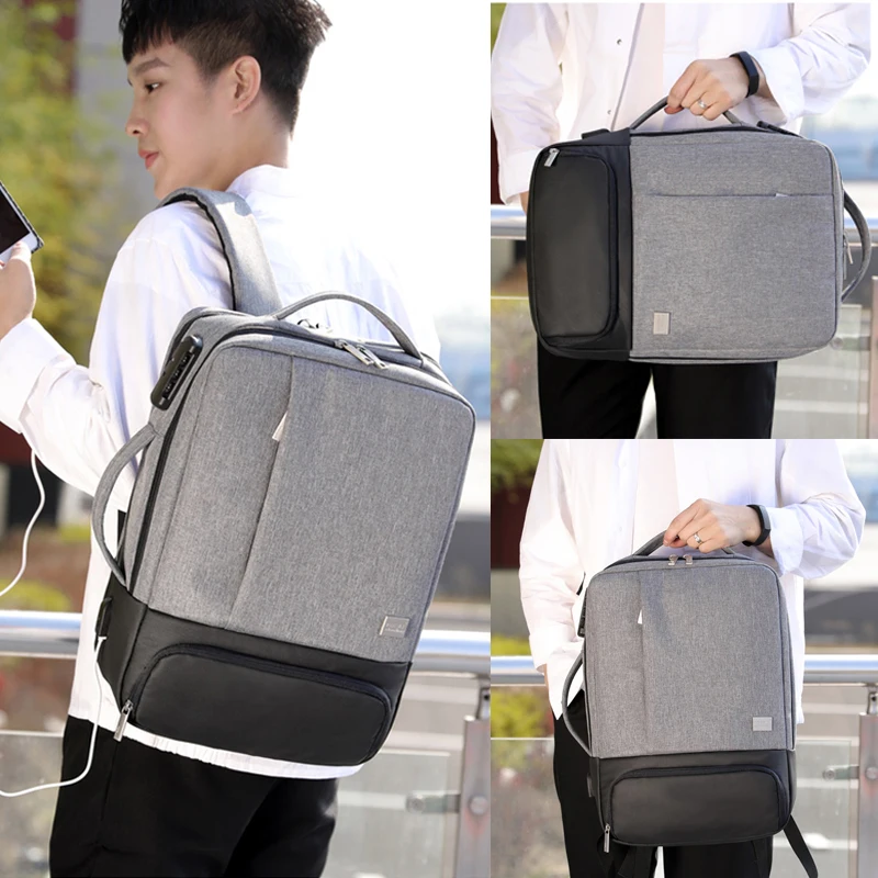 

Laptop Backpack 15.6 Inch Anti-theft Smart Men's Backpacks Male Business Travel Notebook Bag Unisex Women USB Charging Bags Pack