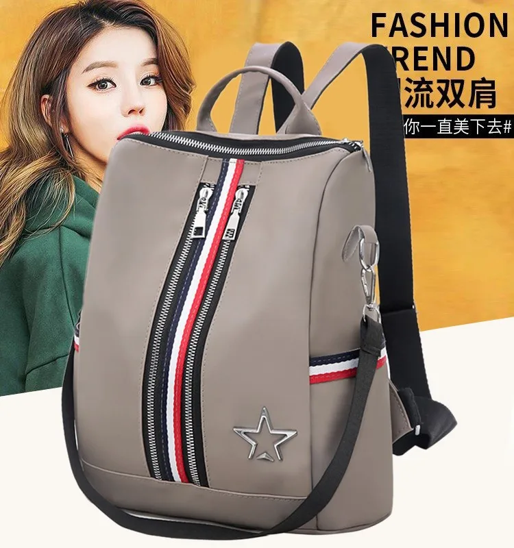 

Korean-style Triple Use Multi-functional Backpack Shoulder Cross-body Handbag Triple Use Backpack Pu Soft Leather School Bag Thr