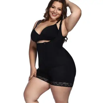 

Women Full Body Shapewear Underbust with zipper Slimming Bodysuits Tummy Control butt lifter panties Postpartum shaper Plus Size