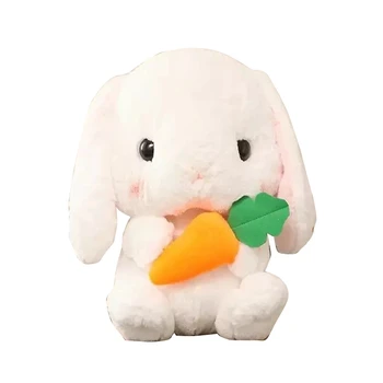 

Long Ear Carrot Rabbit Plush Toy Bunny Pillow Plush Doll Grab Doll